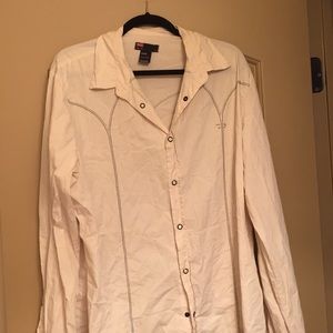 Diesel cream long sleeved dress shirt